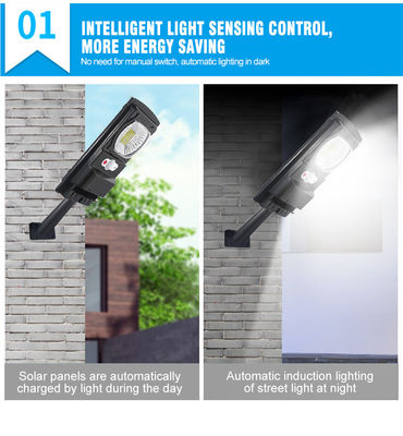 6500K 12v Dc 100W LED Güneş Enerjili Sokak Lambası 110lm/W Ev Kullanımı