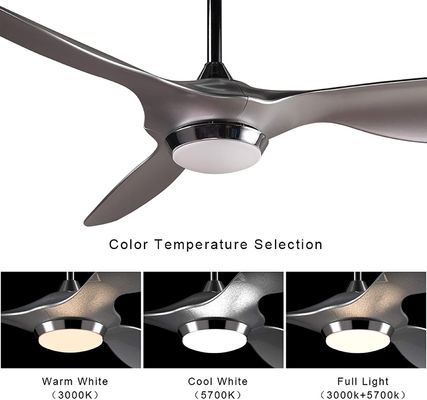 Lüks Modern Aydınlık 72w Tavan Vantilatörü Led Işık Gövde Lambası Metal Motor Anahtarı
