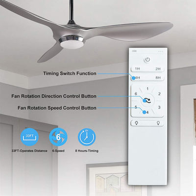 Lüks Modern Aydınlık 72w Tavan Vantilatörü Led Işık Gövde Lambası Metal Motor Anahtarı