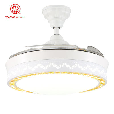Modern Dekoratif 5250lm 70W Ev İçin Işıklı Beyaz Katlanabilir Tavan Fanı