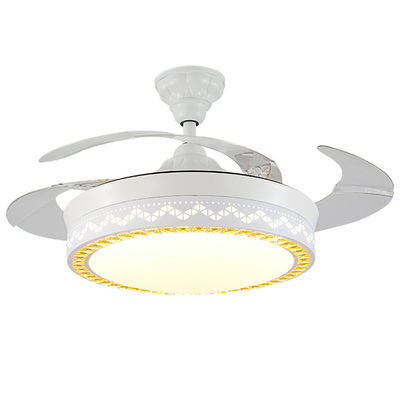 Modern Dekoratif 5250lm 70W Ev İçin Işıklı Beyaz Katlanabilir Tavan Fanı
