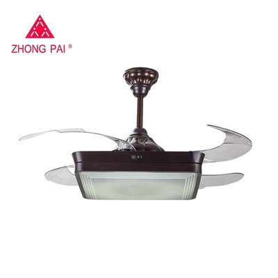 Uzaktan 5250lm ile Kahverengi 70 Watt Gömme Montajlı Geri Çekilebilir Tavan Fanı Işığı