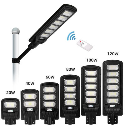 6000K 100W 200W 300W Güneş Sokak Lambaları Dış Mekan Lambası Ip65 Uzaktan Kumanda