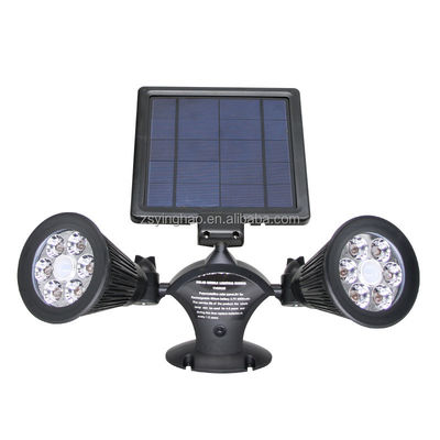 12LED 20-600 Lümen Güneş Hareket Sensörü Spot Işığı Çift Kafa Solar Spot Işığı