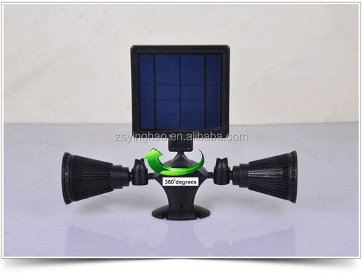 12LED 20-600 Lümen Güneş Hareket Sensörü Spot Işığı Çift Kafa Solar Spot Işığı