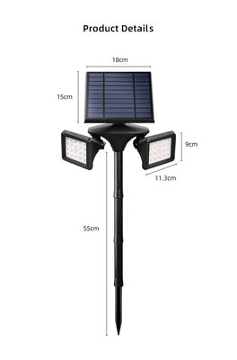 Su geçirmez IP65 600LM 40 LED Solar Bahçe Lambası PIR Güneş Enerjili Çim Işıkları