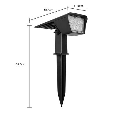 20000hour 300lm Dış Mekan LED Güneş Bahçe Işığı 180 Derece Işın Açısı