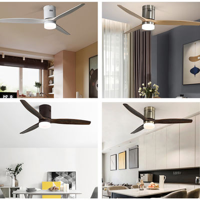 Avrupa Tarzı Loft 3000-5000K gerçek Ahşap Tavan Vantilatörü Işık 90lm/w gürültüsüz