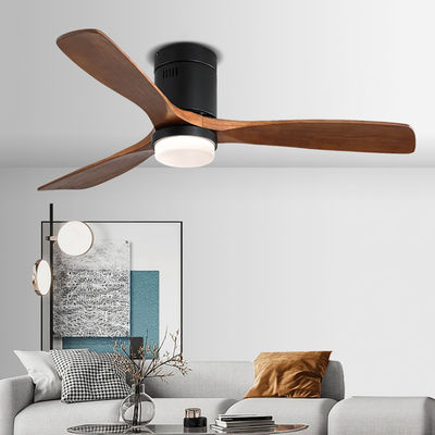 Endüstriyel Stil 65 watt Ahşap Bıçaklı Tavan Vantilatörü 90lm/w 120v tavan vantilatörü lambası