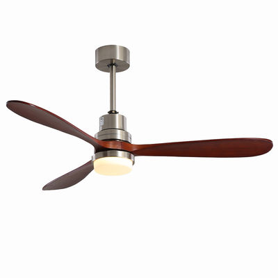 EMC Home Hotel 220v 1320MM Ahşap Tavan Vantilatörü Işık Üç hız Özelleştirilmiş