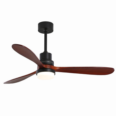 EMC Home Hotel 220v 1320MM Ahşap Tavan Vantilatörü Işık Üç hız Özelleştirilmiş