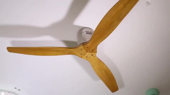 RoHS Doğal Ahşap 75w Modern 5 Bıçaklı Tavan Vantilatörü 42 İnç Tavan Vantilatörü Işık Elektrikli