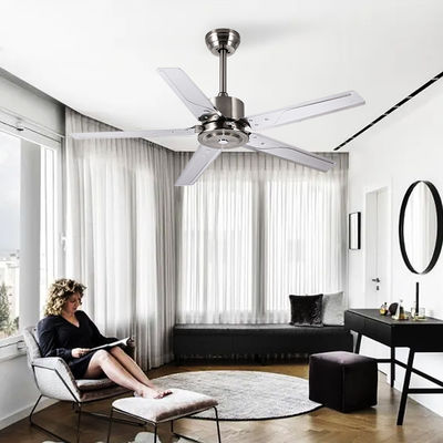 Loft Tarzı 52 İnç 110VAC Metal Bıçak Kaide Tavan Fanı Zaman Ayarı RF Uzaktan Kumanda