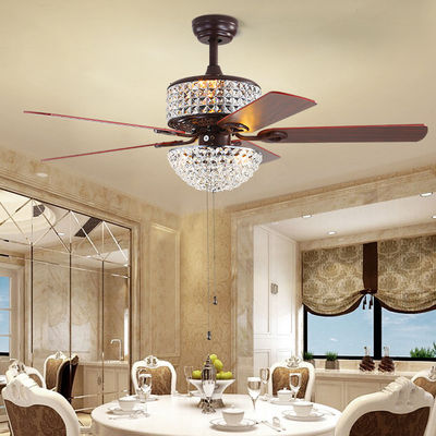 5 Bıçaklı 65W Yemek Odası Tavan Vantilatörü Hafif Demir Bıçaklı Fan 52Inch