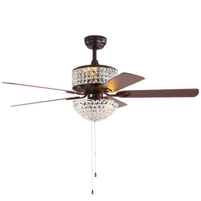 Süper Parlak beş Bıçaklı 2000 Lümen Metal Bıçaklı Tavan Fanı Mutfak 65Watt için