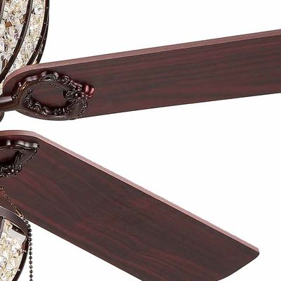 Lüks 6000LM 48 İnç 1220MM Avize Kristal Tavan Vantilatörü Oturma Odası İçin Işık