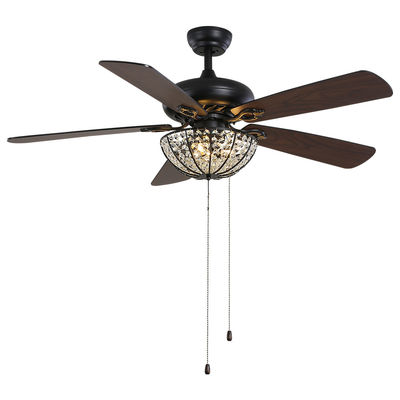 Otel Villa Daire Craft 4100K 1320mm Tavan Vantilatörü Uzaktan Kumandalı Kristal Tavan Fanı