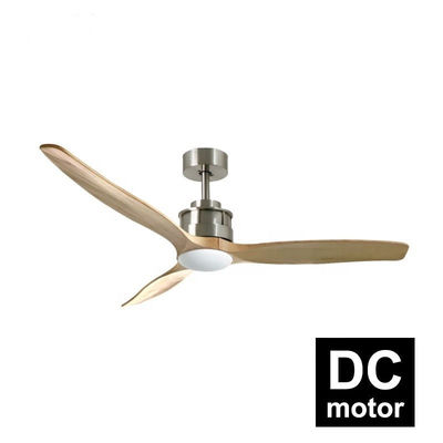 Dekor Salon 40w 52 İnç Ahşap Tavan Vantilatörü Işık 3 Bıçaklı DC Motor