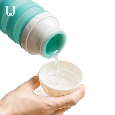 Outdoor Silikon 570ml Pet Ürünleri Katlanabilir Köpek İçme Bardağı