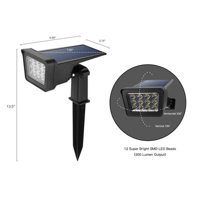 Ayarlanabilir 250LM LED Güneş Peyzaj Işığı