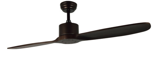 52 "Katı Ahşap Güç 220v DC Motor Kahve Uzaktan Kumandalı Tavan Fanı Işığı