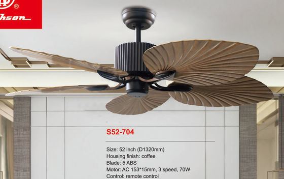 52 İnç Plam Blade Elektrik Motoru Soğutma Fanı Enerji tasarruflu fan