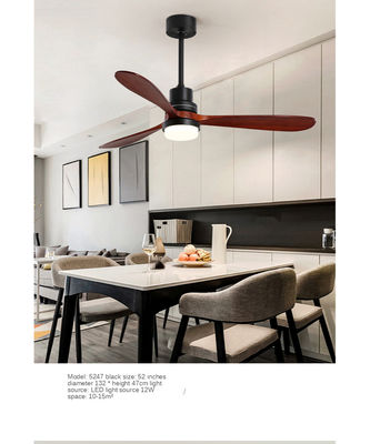 DC Motor Kısılabilir Tavan Fanı Işık Kiti 3 Kontrplak Bıçak Fırçalanmış Altın Rengi