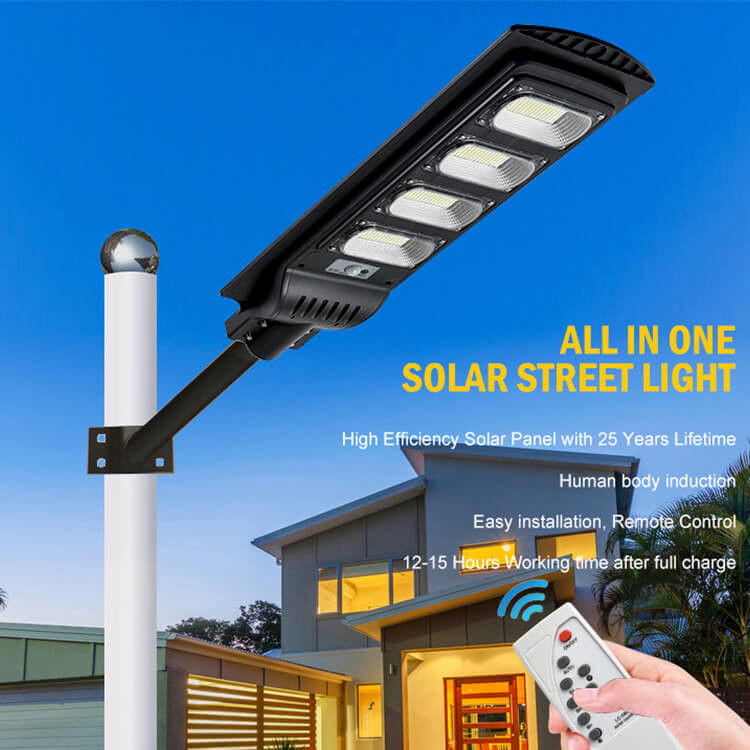 50-300Watt 4.5V Hareket Sensörü Solar Sokak Lambası / Solar Bahçe Sokak Lambası