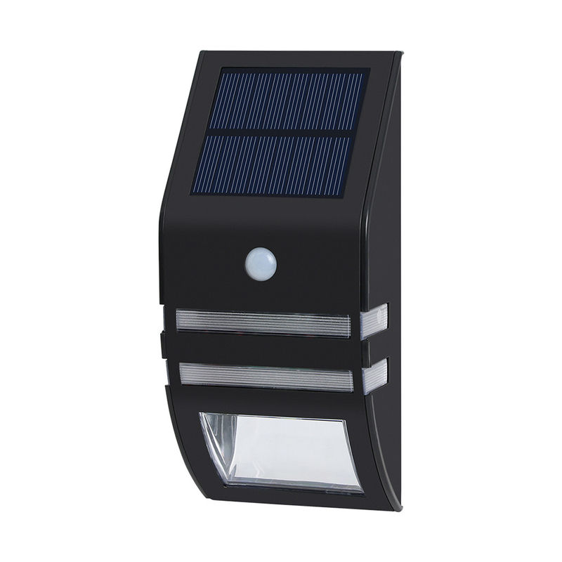 Siyah 120LM LED Güneş Sensörü Duvar Işık açık 8-10Hours Çalışma Süresi