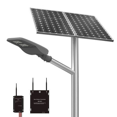 Hepsi Bir Arada 14000lm 30W 80W LED Güneş Enerjili Sokak Lambası 18V direk montajı