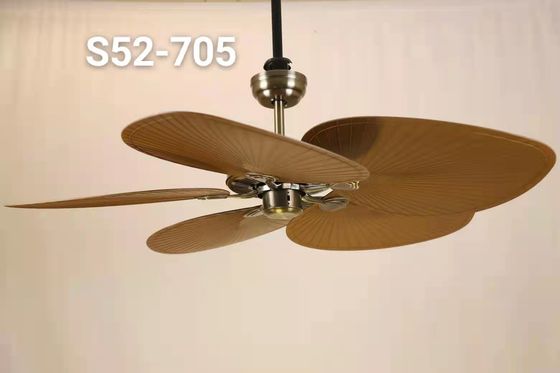 Villa Egzotik Malezya 5 ABS Plam Bıçakları Dekoratif Uzaktan Tavan Vantilatörleri