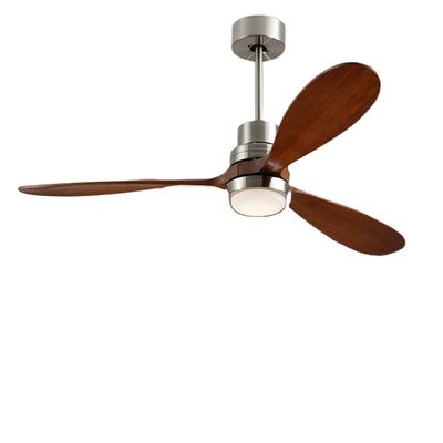 DC Motor Kısılabilir Tavan Fanı Işık Kiti 3 Kontrplak Bıçak Fırçalanmış Altın Rengi